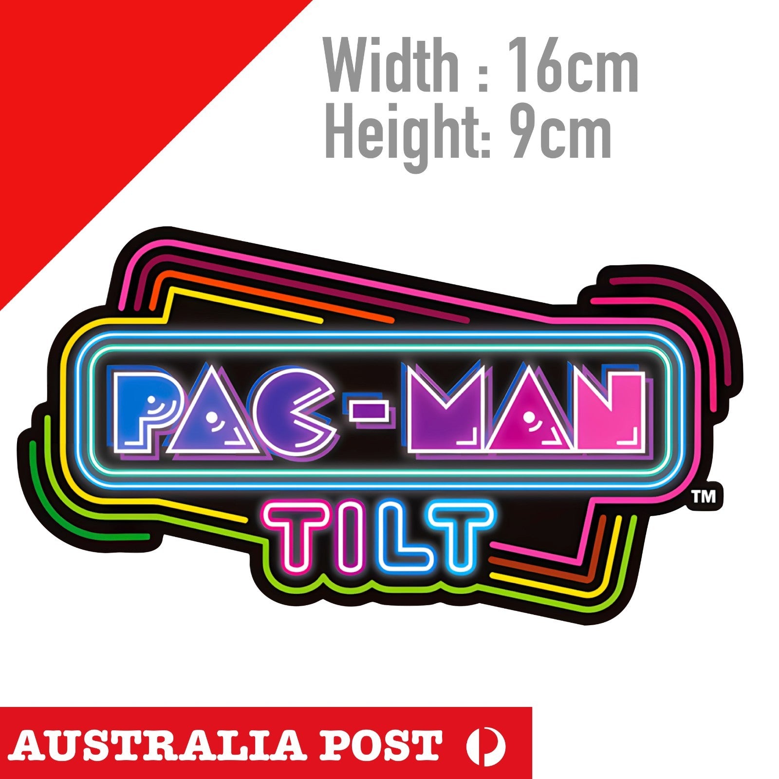 Pac-Man Tilt Arcade Vintage Game Logo Sticker – Astro Stickers