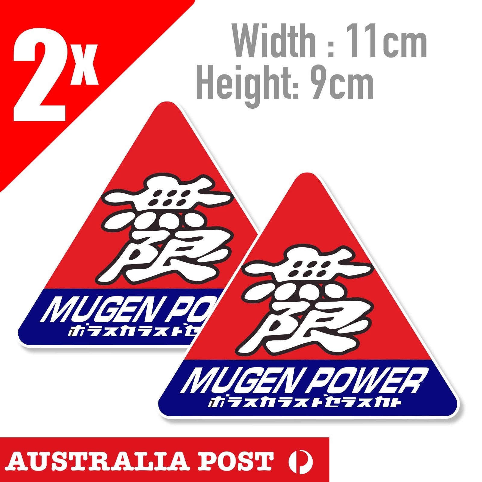 Mugen Power Motorsports JDM Car Honda Logo,Japan Triangle  Sticker