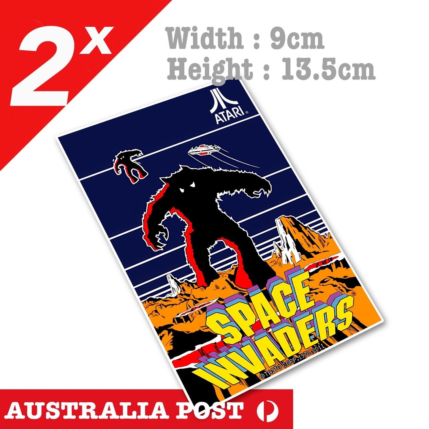 Space Invaders Vintage Arcade Retro ATTARI Game Logo ATARI Stickers