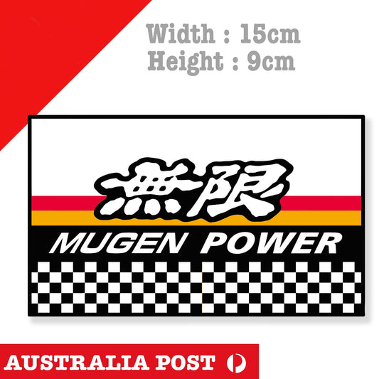 Mugen Power Motorsports  JDM Car Honda Racing Flag Logo JDM Sticker