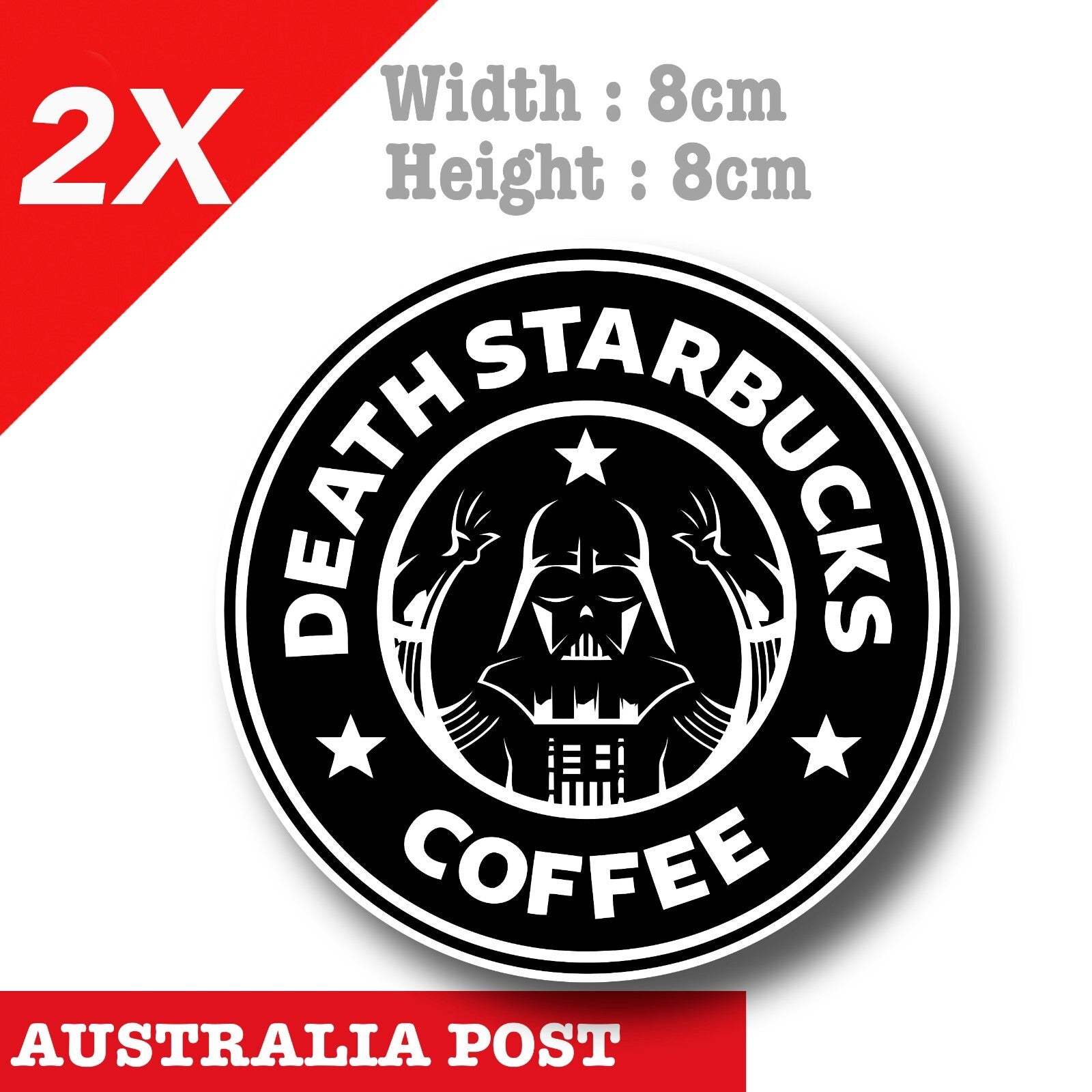 Star Wars Darth Vader Black Coffee Logo  Decal Sticker