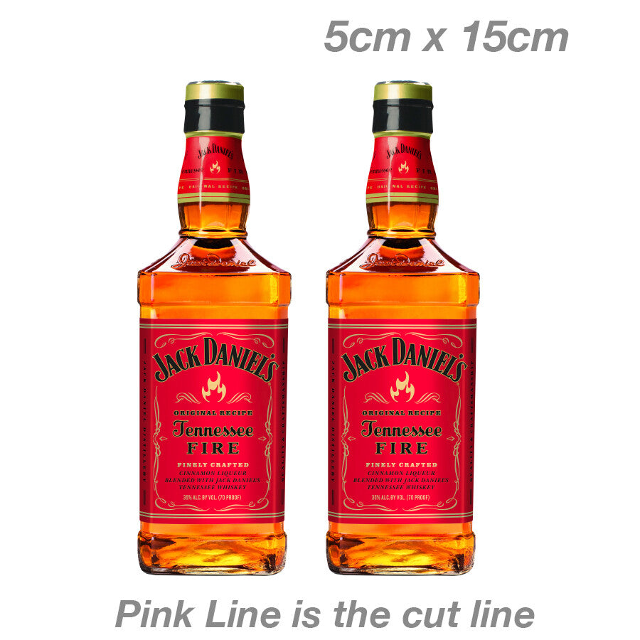 Jack Daniel's Red Label Whiskey Bottle  Vinyl  Sticker 