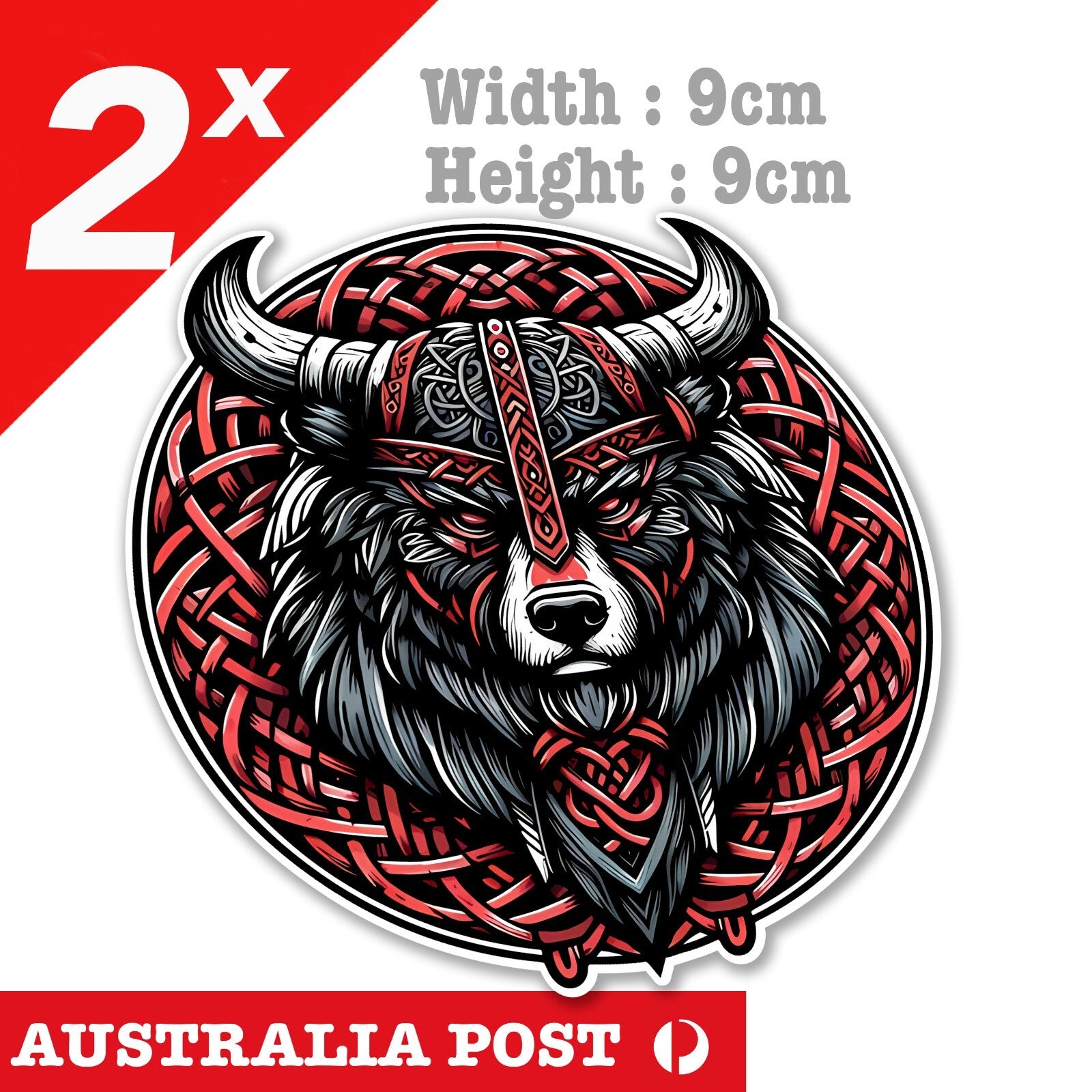 Odin VikingBlack Bear Berserker Norse Viking Warrior  Sticker