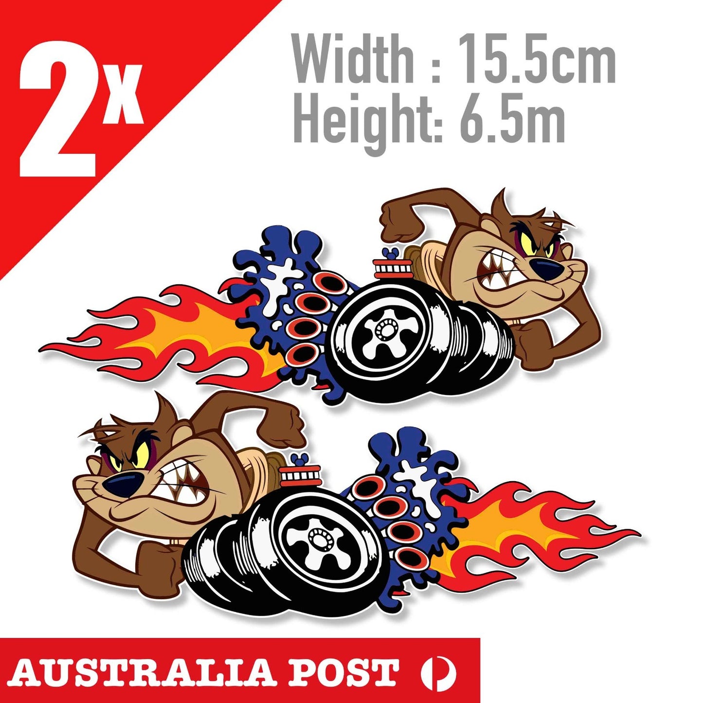 FORD Taz the Devil Flame, Classic GT-HO Ford WX XY Falcon Super Roo Sticker