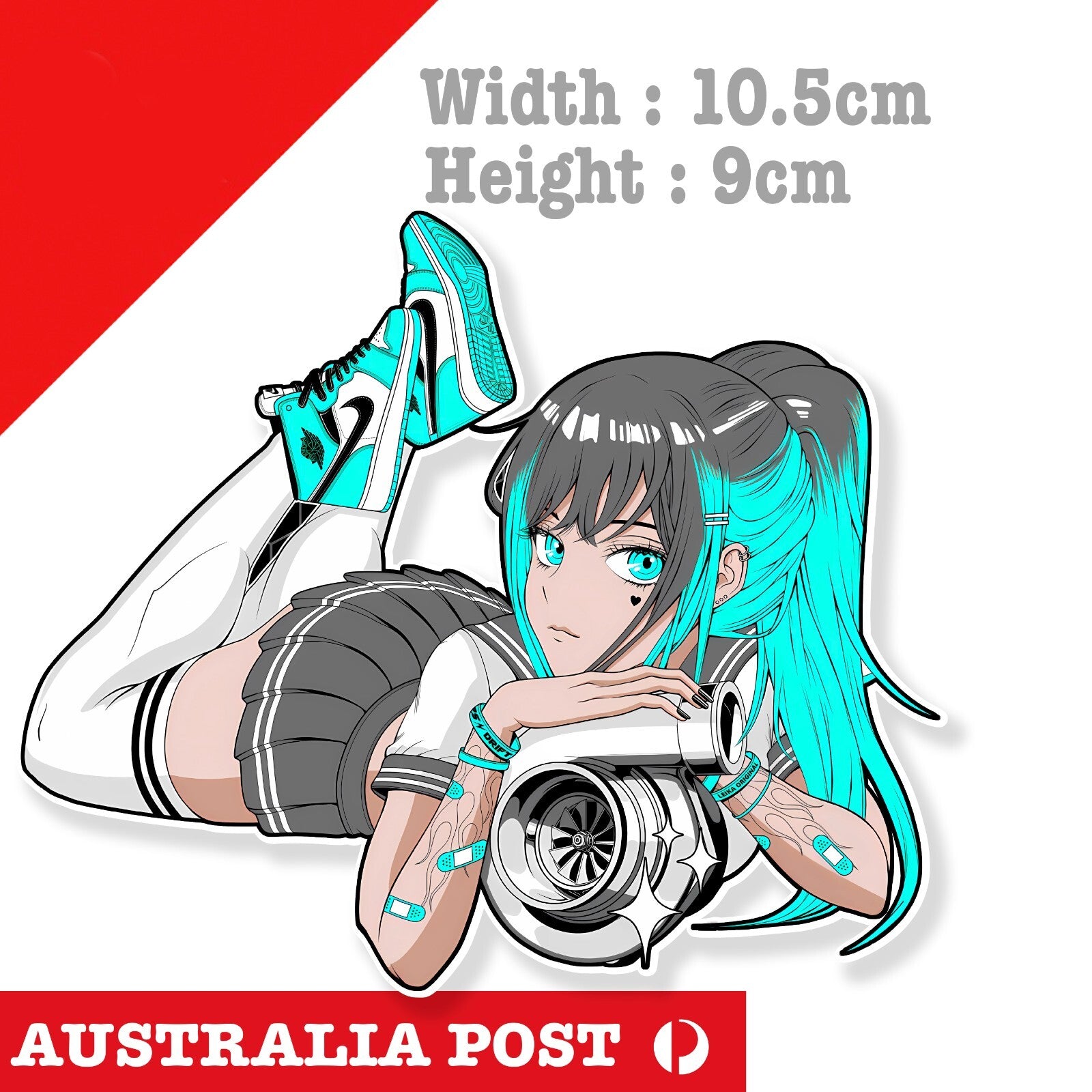 TURBO Anime Sexy Girl,Japan, OSAKA Night Life, Pin Up Girl, JDM   Sticker