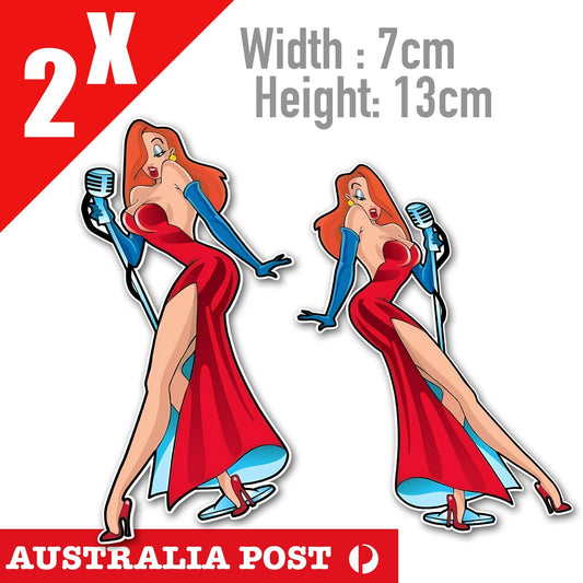 Jessica Rabbit , Sexy Red Head Sexy Pin Up Girl, Roger Rabbit Cartoon Sticker