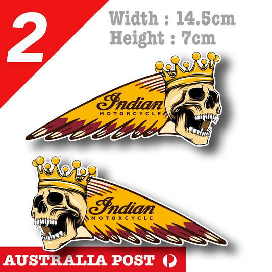 Indian Motorcycle King Skull, Motorcycle Helmet, Fuel Tank Stickers