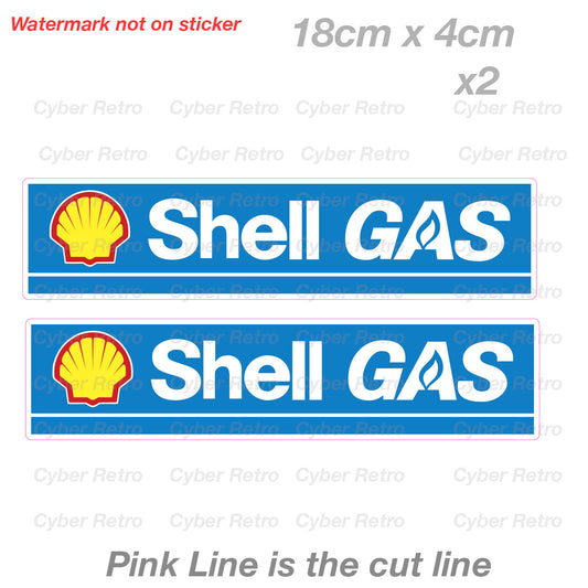 SHELL GAS Logo Motor Oil Petrol Station Fridge Bar Toolbox Vinyl  Sticker 