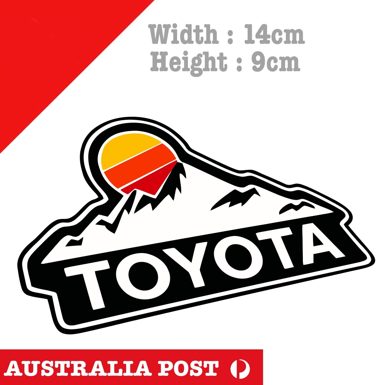 Toyota Vintage Mountain 80s, Hilux, 4WD, Off Road Decal Sticker