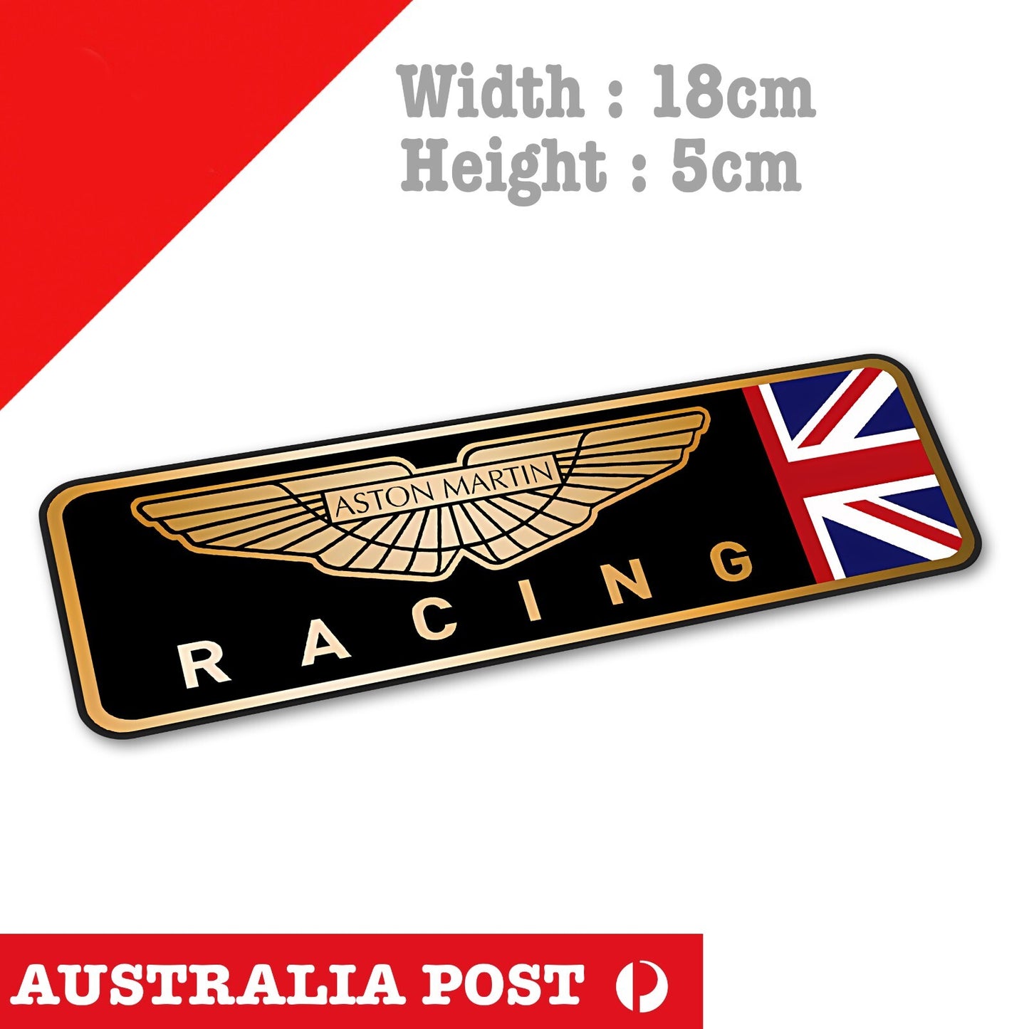 ASTON MARTIN Car British Flag Banner Sticker