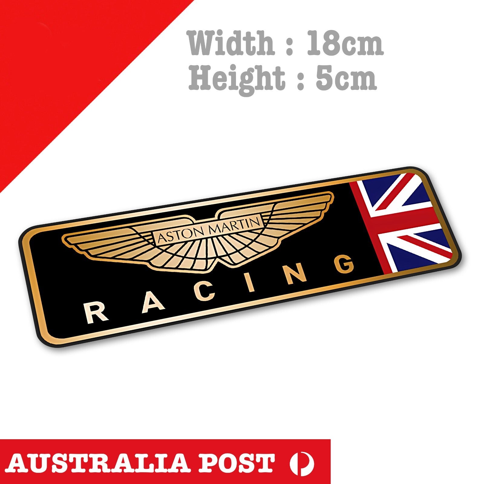 ASTON MARTIN Car British Flag Banner Sticker