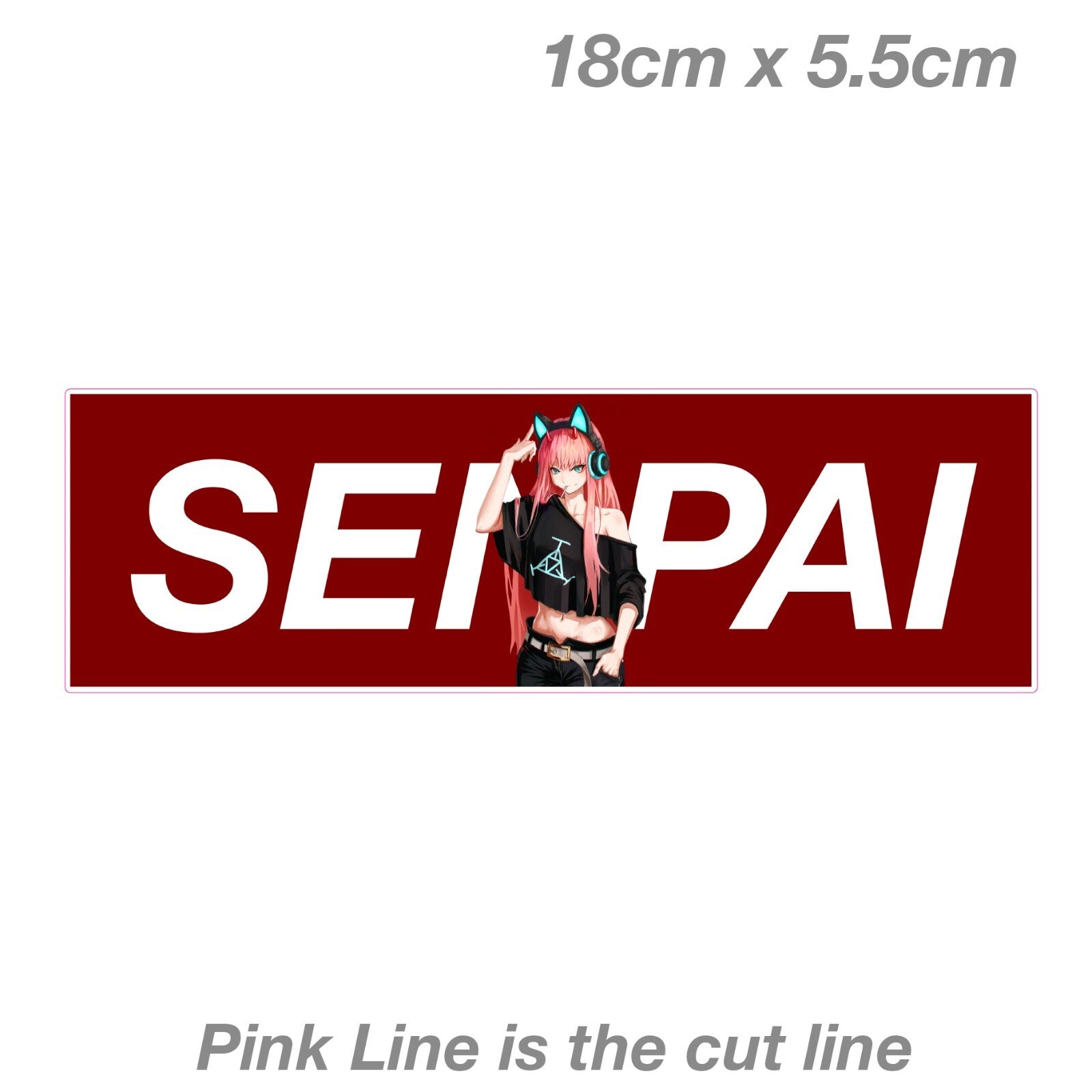 Senpai Anime Darling in Franxx JDM Slap  Decal Sticker 