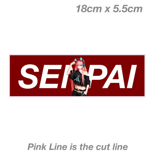 Senpai Anime Darling in Franxx JDM Slap  Decal Sticker 