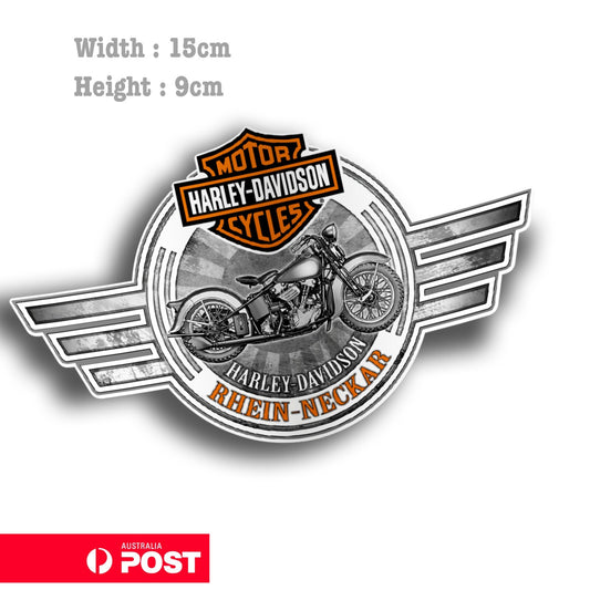 Harley Davidson Motorcycle Logo with Motorcycle Sticker 