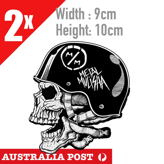 Metal Mulisha , 4x4 Off Road Skull Head Soldier Helmet Shield Sticker