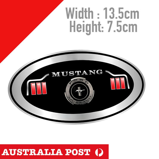Ford MUSTANG, Ford Logo , Vintage,Chrome Style Sticker