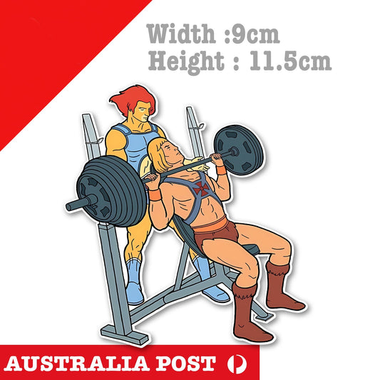 He Man Master Of Universe & Thunder Cats LION-O Vintage Funny Gym Sticker