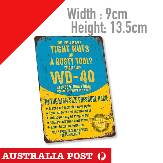 Funny Man Cave Garage Signs Do You Have Tight Nuts Or A Rusty Tool WD40  Sticker