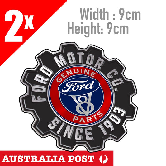 FORD MOTOR V8 Old Since 1903 , TOOLBOX FRIDGE MANCAVE Sticker