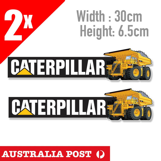 CATERPILLAR 793F Mining Machinery, Caterpillar Logo, Mining Machine x2 Sticker