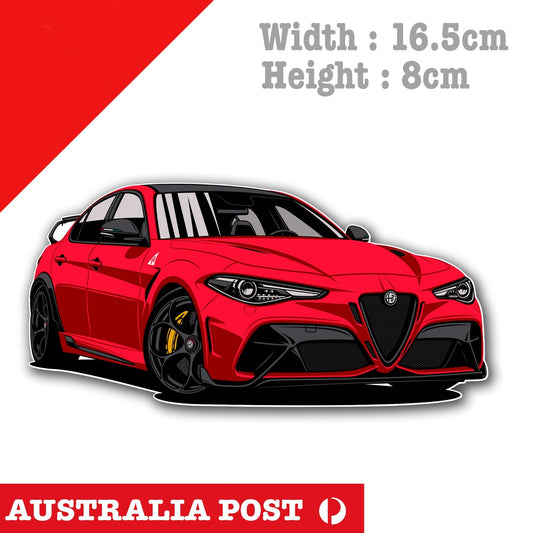 Alfa Romeo Giulia GTA Red Car Sticker
