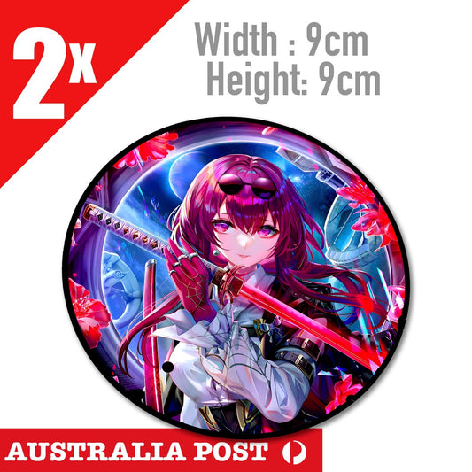 Kafka Honkai: Star Rail Throne Waifu Cute Anime JDM Sticker