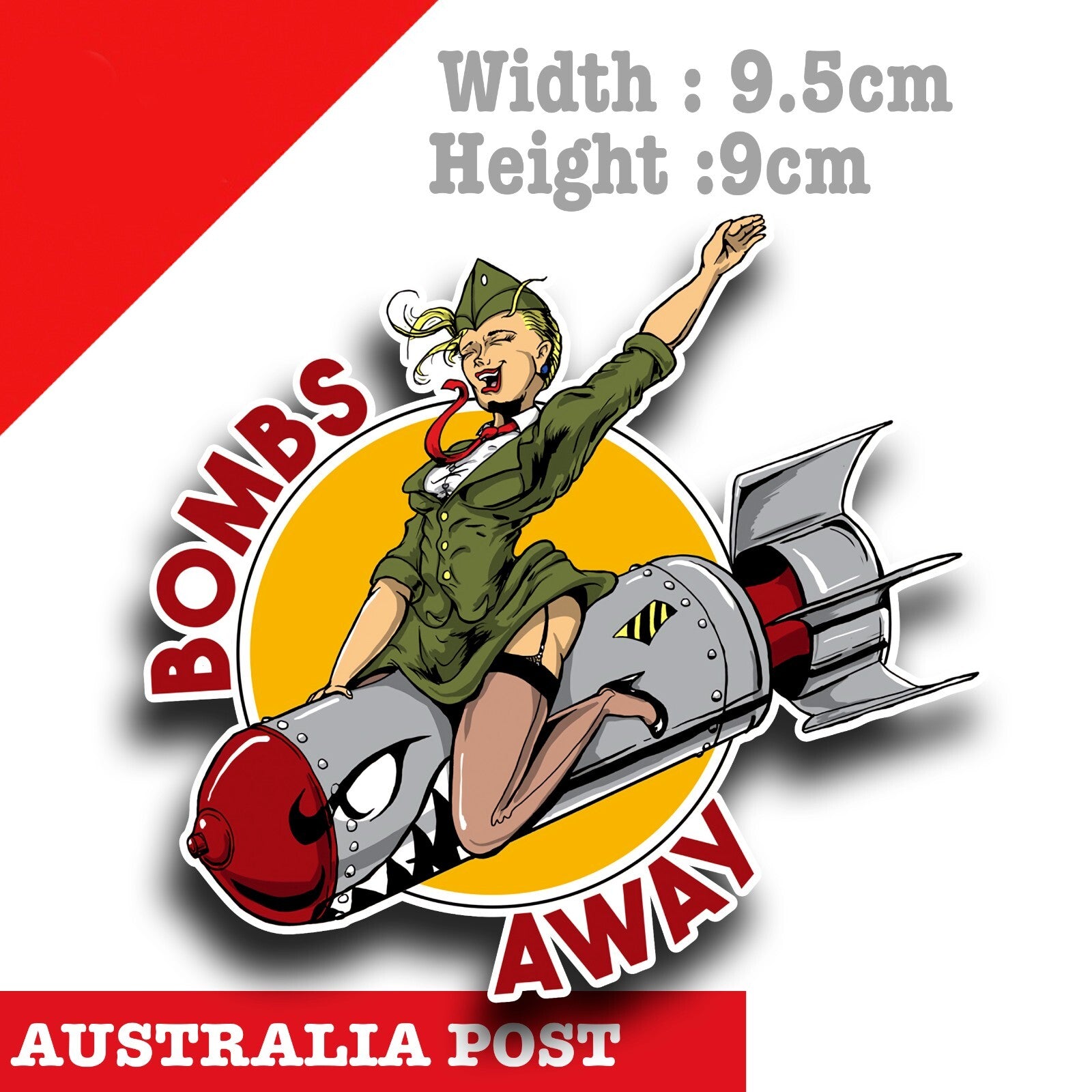 Bomber Girl Pin up girl Bomb Shell, Bombs Away Laptop , Car Vinyl Sticker