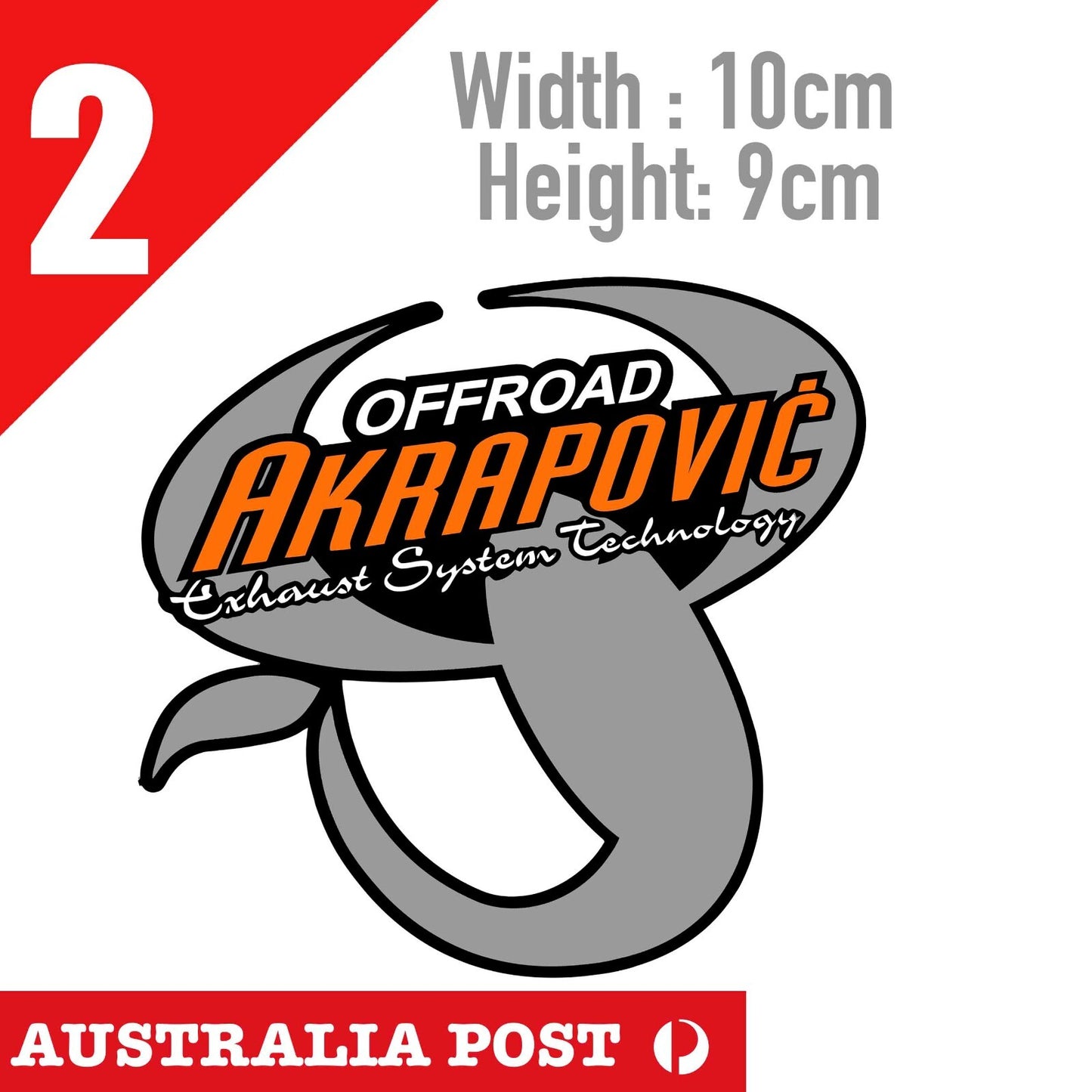 Akrapovic off road Exhaust System Logo Stickers