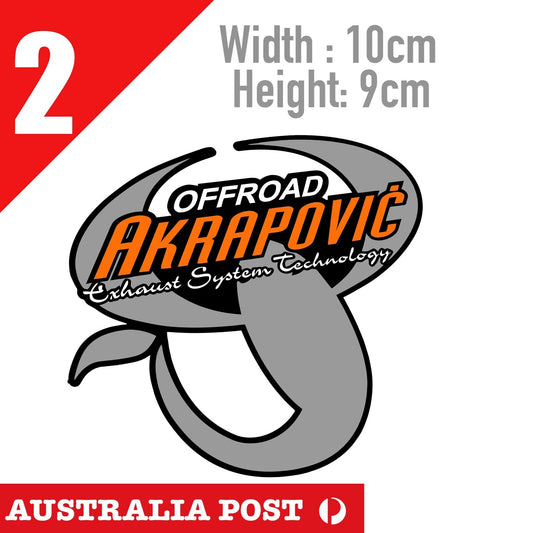 Akrapovic off road Exhaust System Logo Stickers