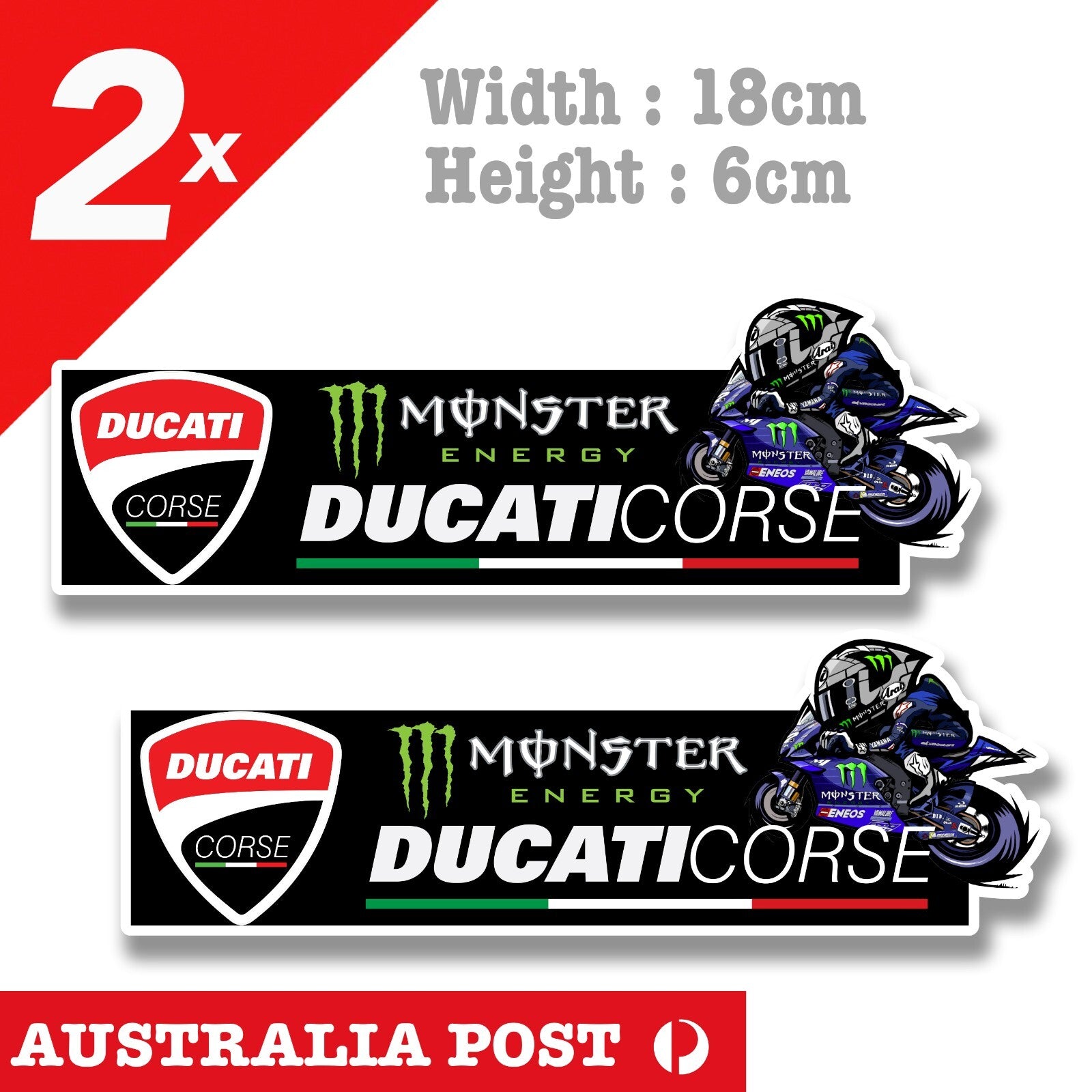 Monster Energy Drink DUCATI MotoGP Racing Ducati Corse banner Stickers ...