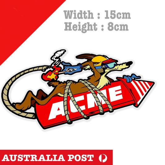 Road Runner Wile E. Coyote funny Laptop , Car Vinyl, ACME Funny Sticker