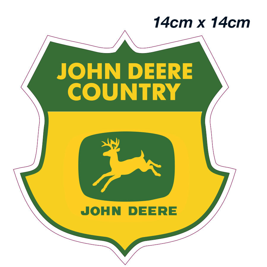 John Deere Country Logo Large Laptop , Car  Decal Sticker 