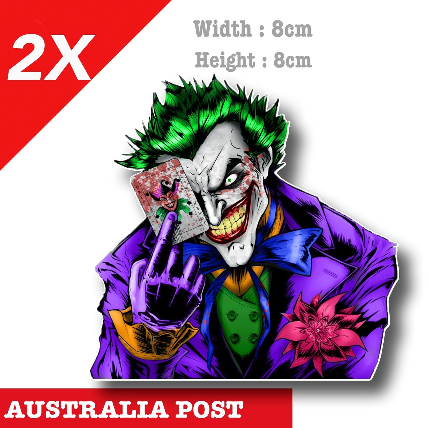 DC The Joker holding playing card , Suicide Squad , Harley Quinn Decal Sticker