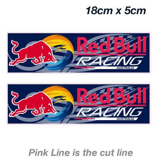 RED BULL Racing Australia Slap Logo Laptop , Car  Vinyl  Sticker 