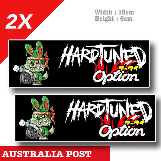 Hard Tuned Turbo Bunny OPTION JDM Japan OSAKA, Evo, Honda Car Decal Stickers