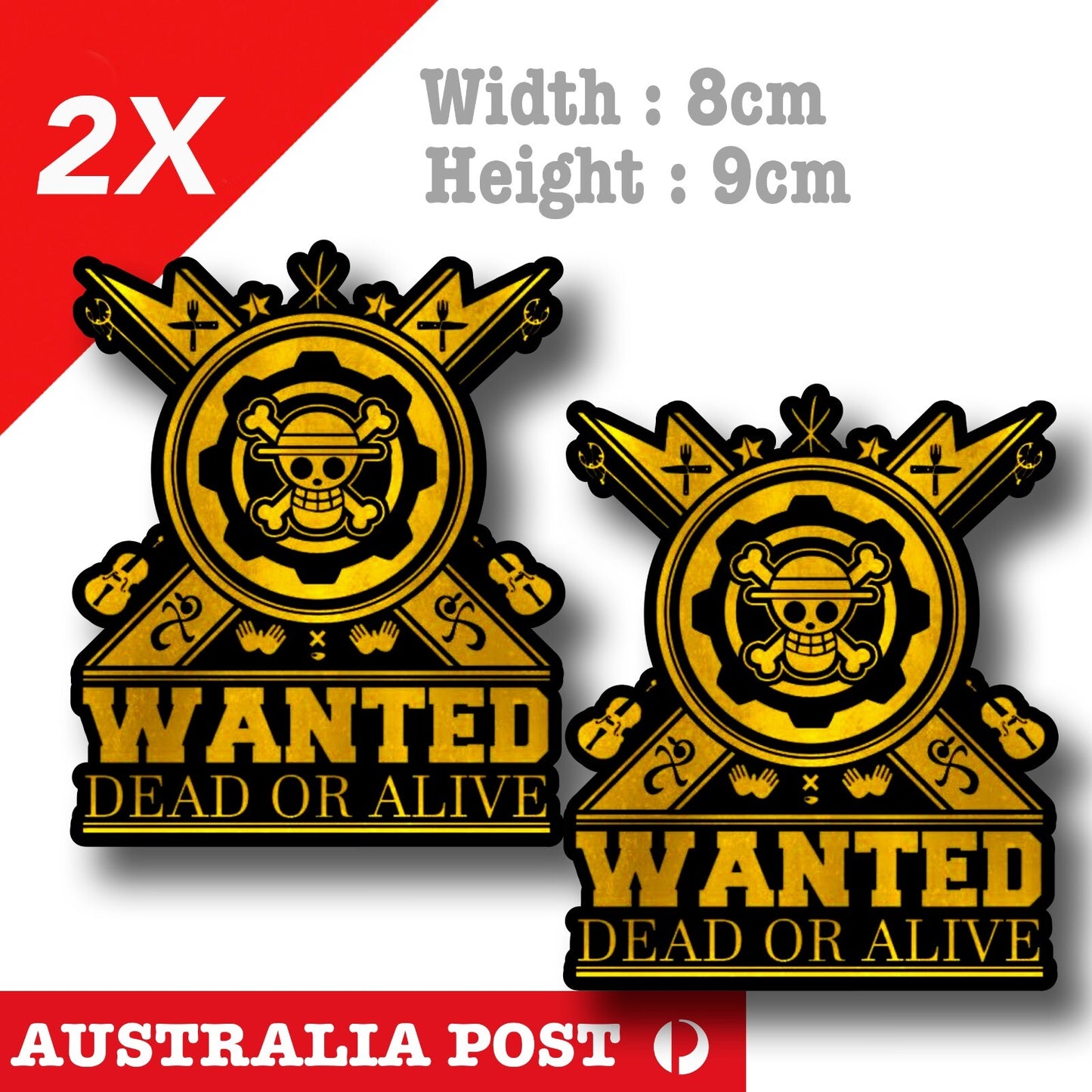 One Piece Monkey D. Luffy  Wanted  Stickers