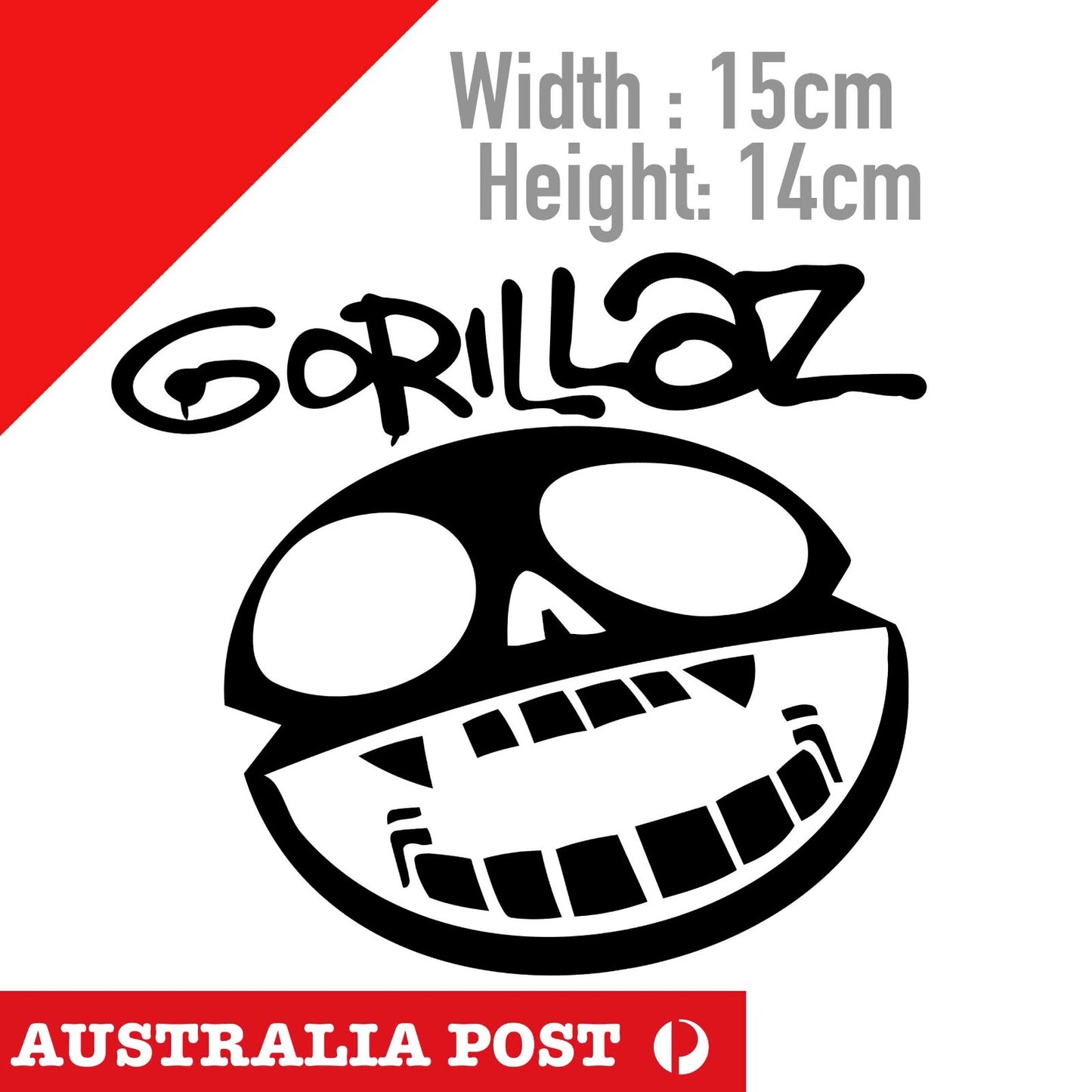 Gorillaz Head  Vinyl  Sticker 
