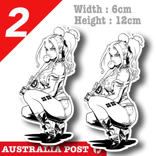 Harley Quinn Suicide Squad Baseball Bat  Vinyl  Sticker