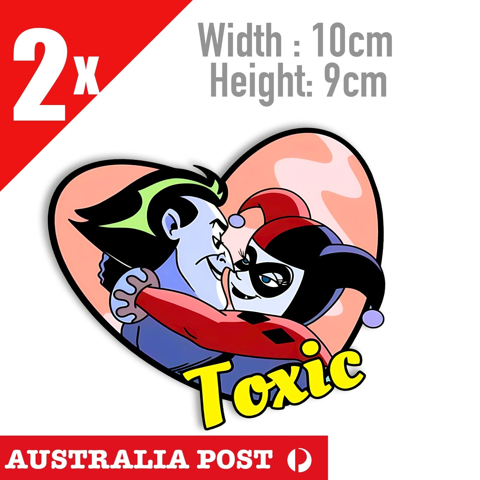 DC Harley Quinn & JOKER TOXIC LOVE, Suicide Squad , Harley Quinn Stickers