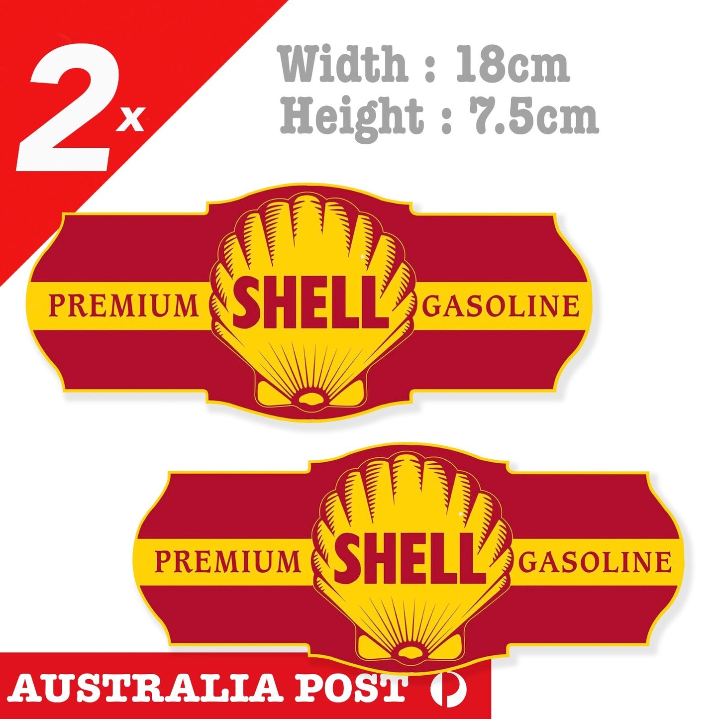 Vintage Premium Shell Gasoline Logo JDM Laptop , Car  Decal Stickers