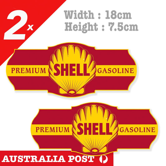 Vintage Premium Shell Gasoline Logo JDM Laptop , Car  Decal Stickers