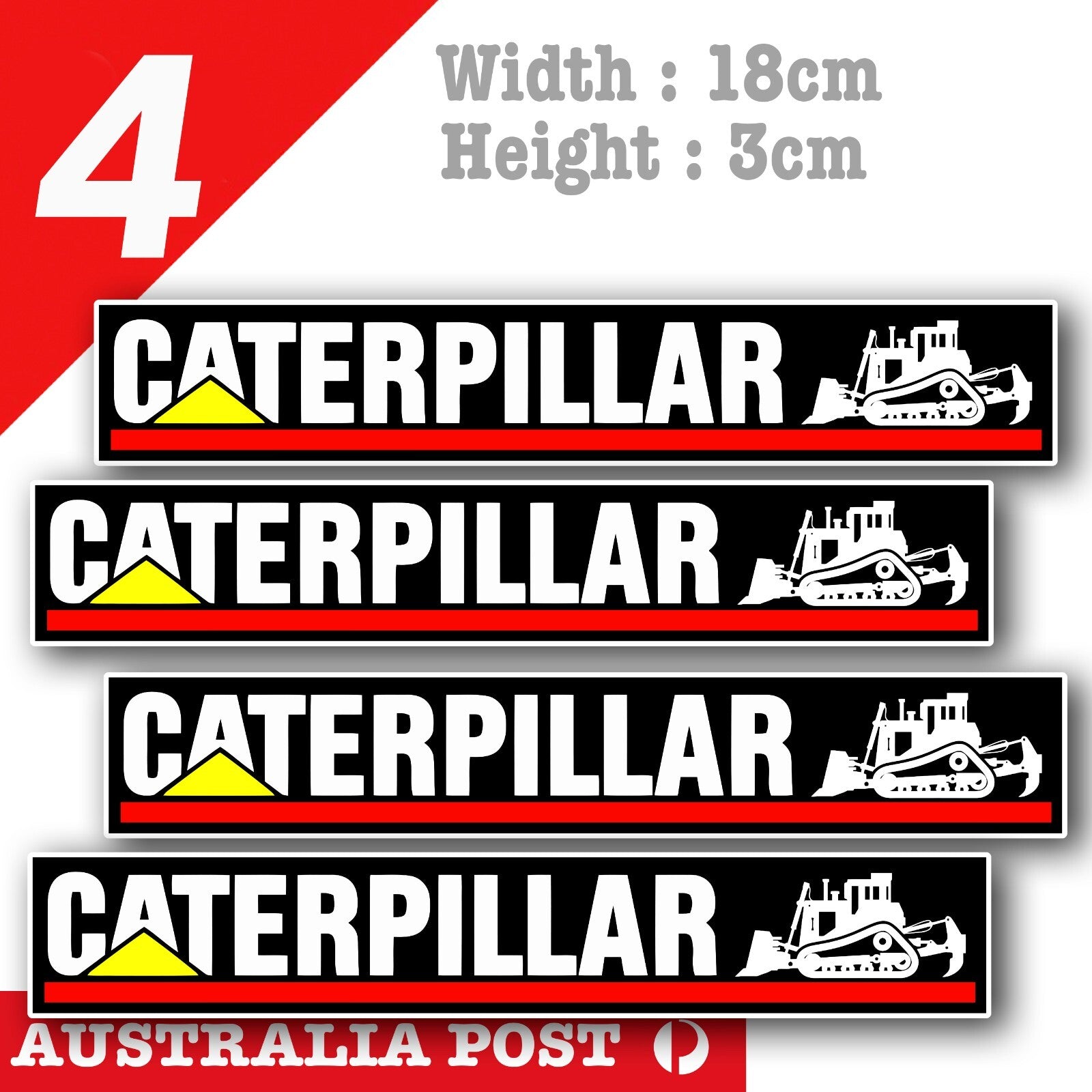 CATERPILLAR  Bulldozer Logo Banner Decal  Stickers