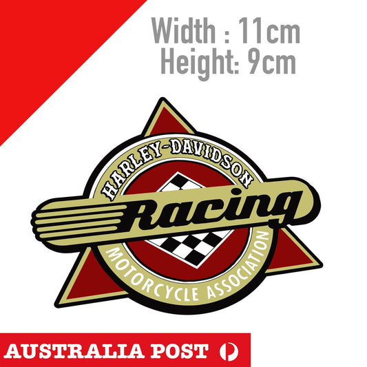 Harley Davidson RACING , Motorcycle, Helmet, Fuel Tank Sticker
