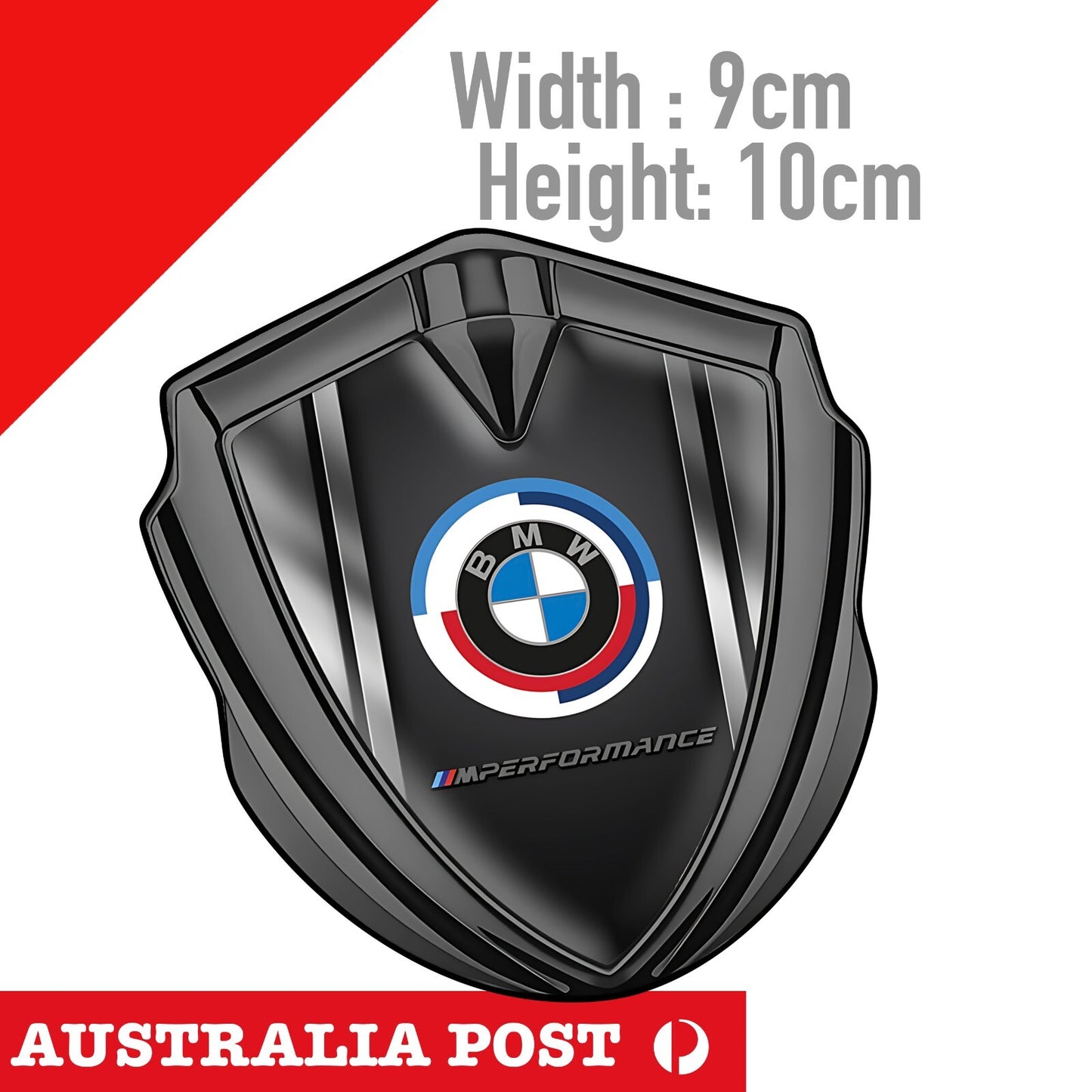 BMW M Performance Emblem Badge  Graphite Sticker