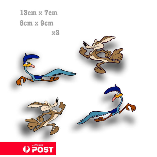 Road Runner and Wile E Coyote #2 Funny  Vinyl  Sticker 