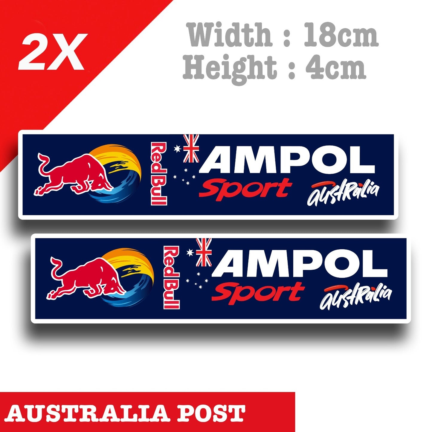 RED BULL AMPOL Australia Flag Racing Team Logo Sticker