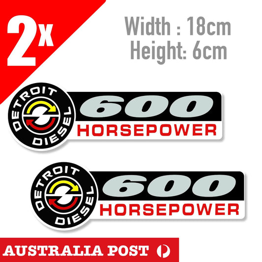 Detroit Diesel Hosepower SERIES 600 Engine Automotive Gas Oil Service Sticker