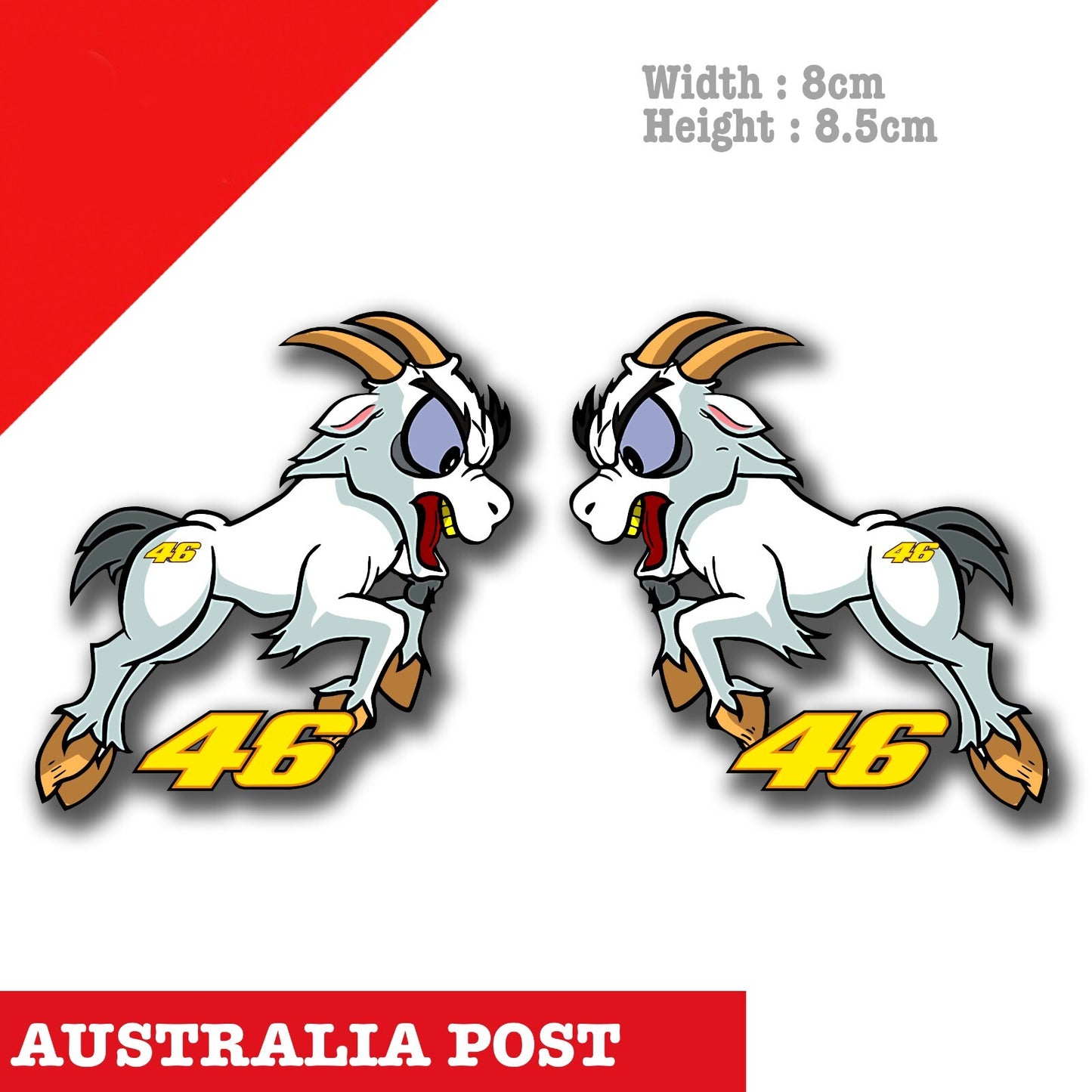 Ross Valentino Goat 46, Motorcycle GP Valentino Ros The Doctor  Stickers