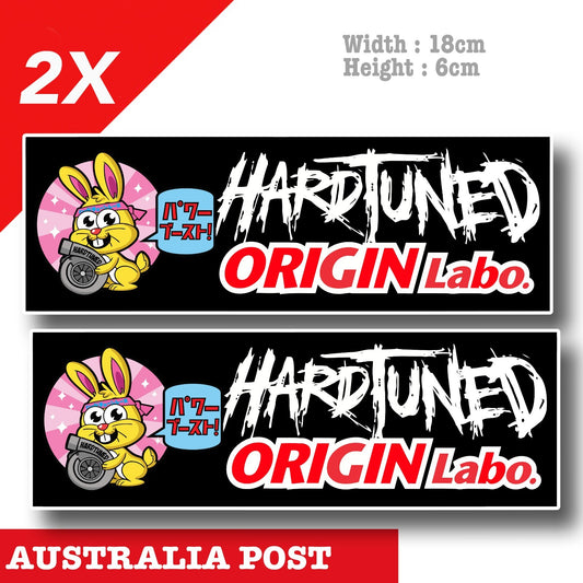 Hard Tuned Turbo Bunny Origin Lab JDM Japan OSAKA, Evo, Honda Car Decal Sticker