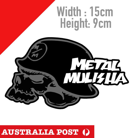 Motorcycle Helmet Metal MULISHA Helmet logo GREY Helmet Stickers